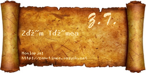 Zám Tímea névjegykártya