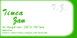 timea zam business card